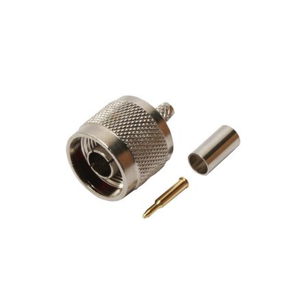 QUEST TECHNOLOGY INTERNATIONAL N (Male) Connector, 50 Ohm, 3Pc Crimp-On - Rg-58 CNC-3112